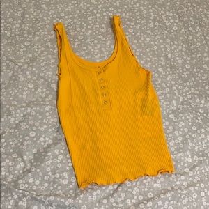 Mustard yellow cropped top 💛